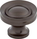Top Knobs Button Faced Series 1-1/4"L Knob, Oil Rubbed Bronze