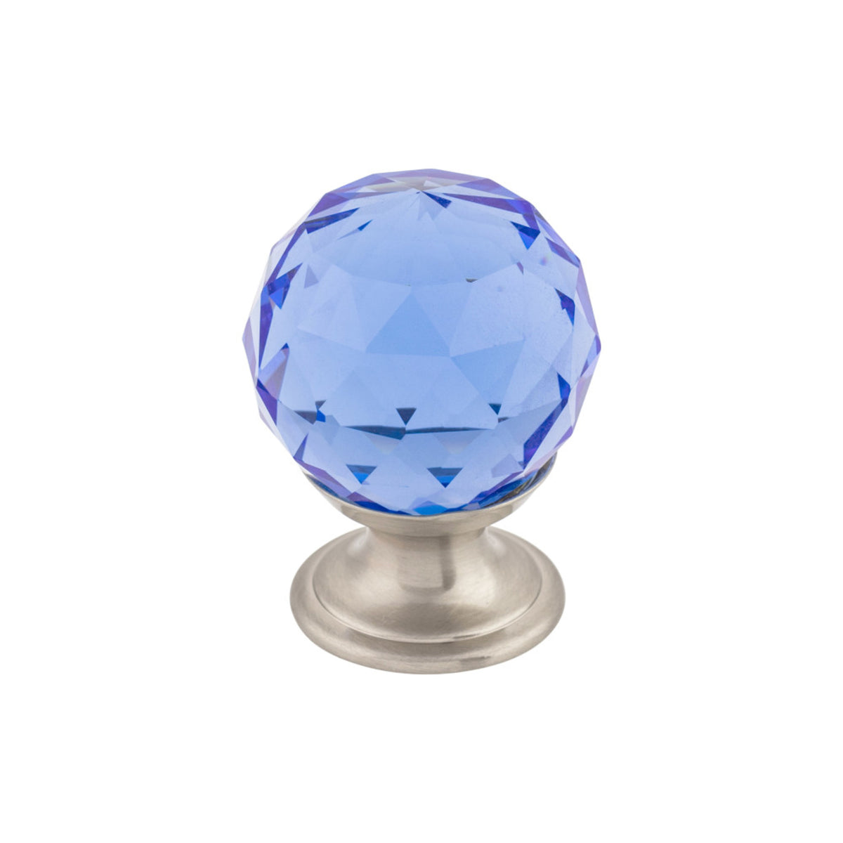 Blue Crystal 1 1/8" Diameter Round Knob