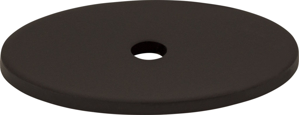 Top Knobs Oval Series 1-1/2"L Backplate, Flat Black