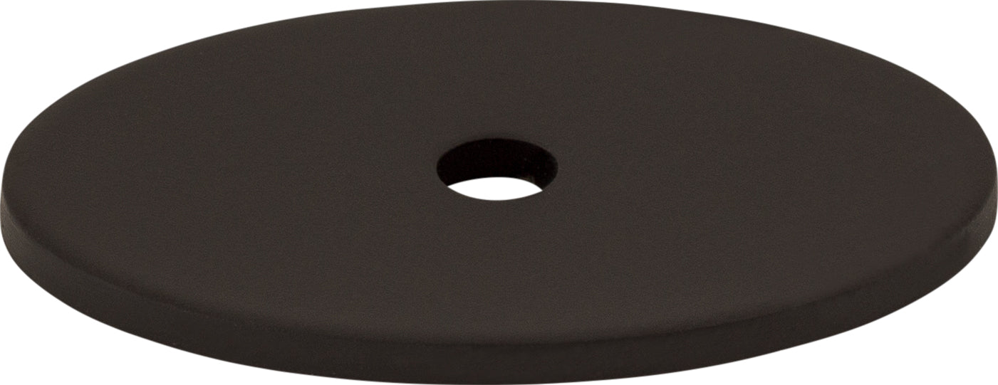 Top Knobs Oval Series 1-1/2"L Backplate, Flat Black