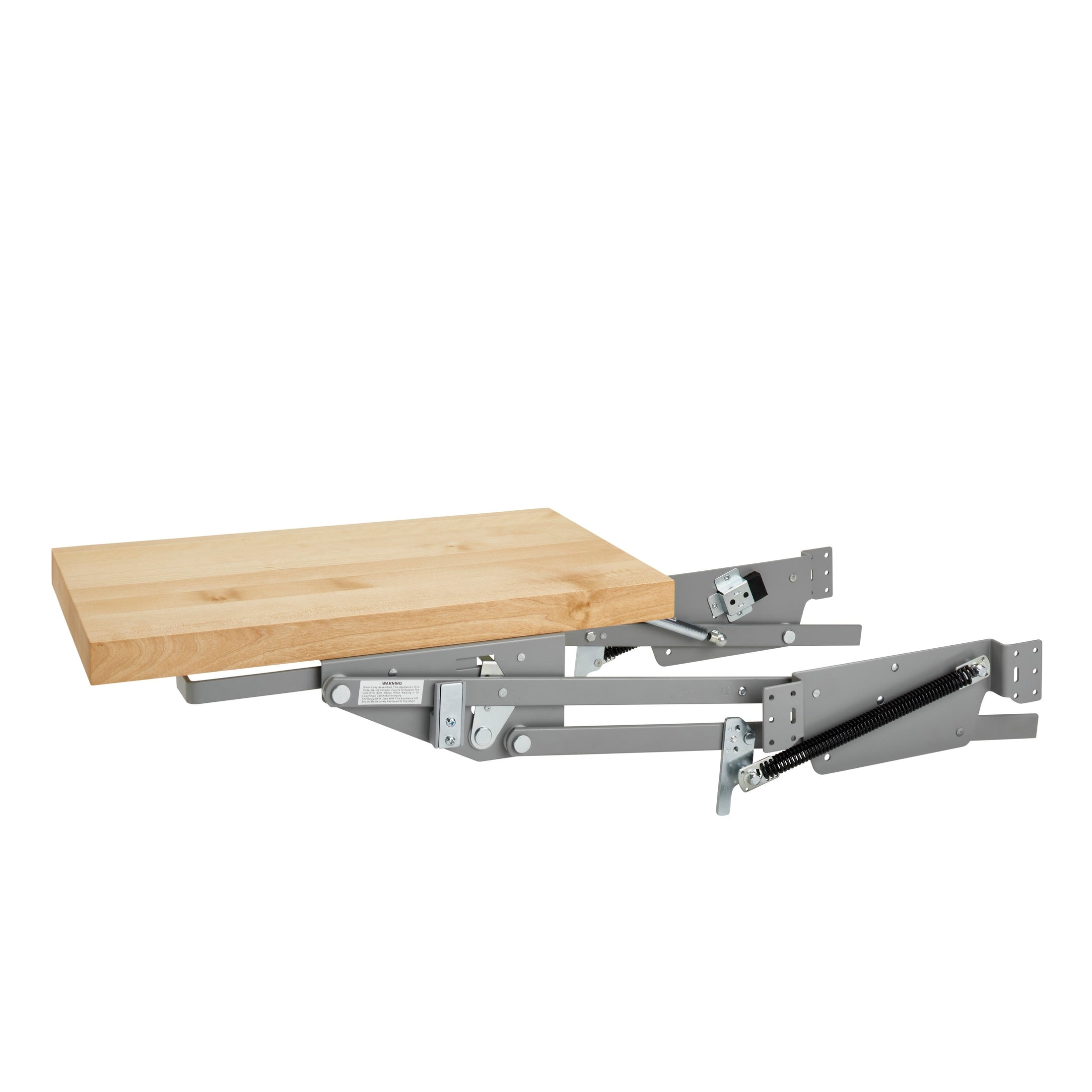 Silver Heavy Duty Mixer Lift Kit w/ Maple Shelf and soft-close for 18" Base