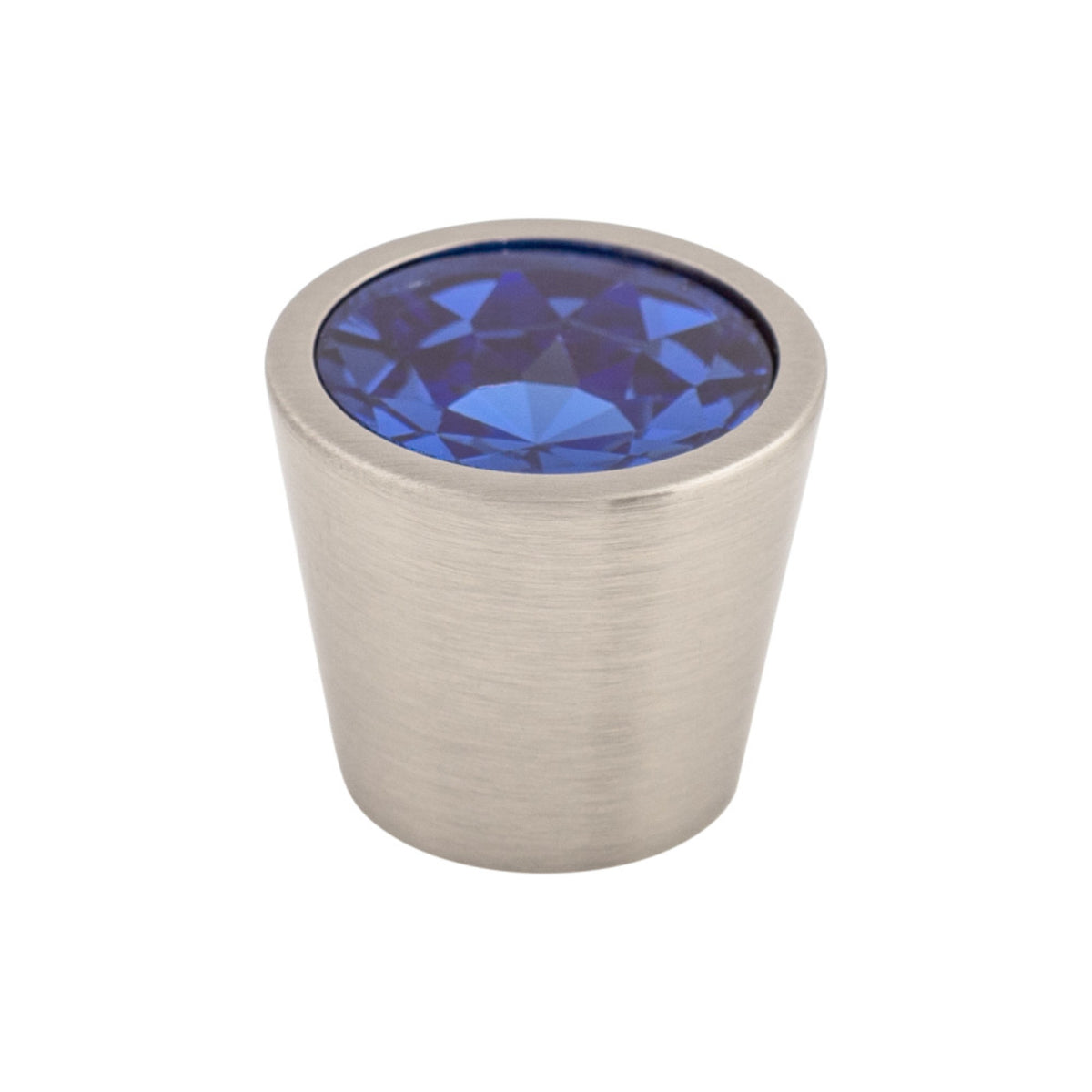 Blue Crystal Center 13/16" Diameter Round Knob