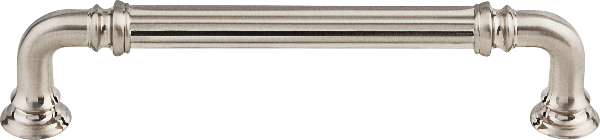 Top Knobs Reeded Series 5"(127mm) CC Pull, Brushed Satin Nickel