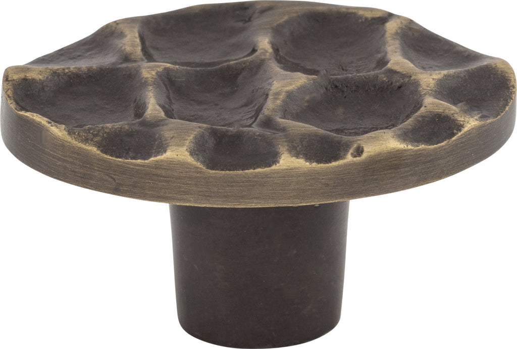 Top Knobs Cobblestone Series 2"L Oval Knob, Brass Antique