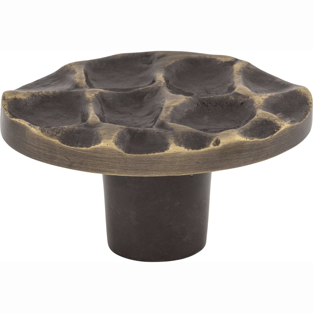 Top Knobs Cobblestone Series 2"L Oval Knob, Brass Antique