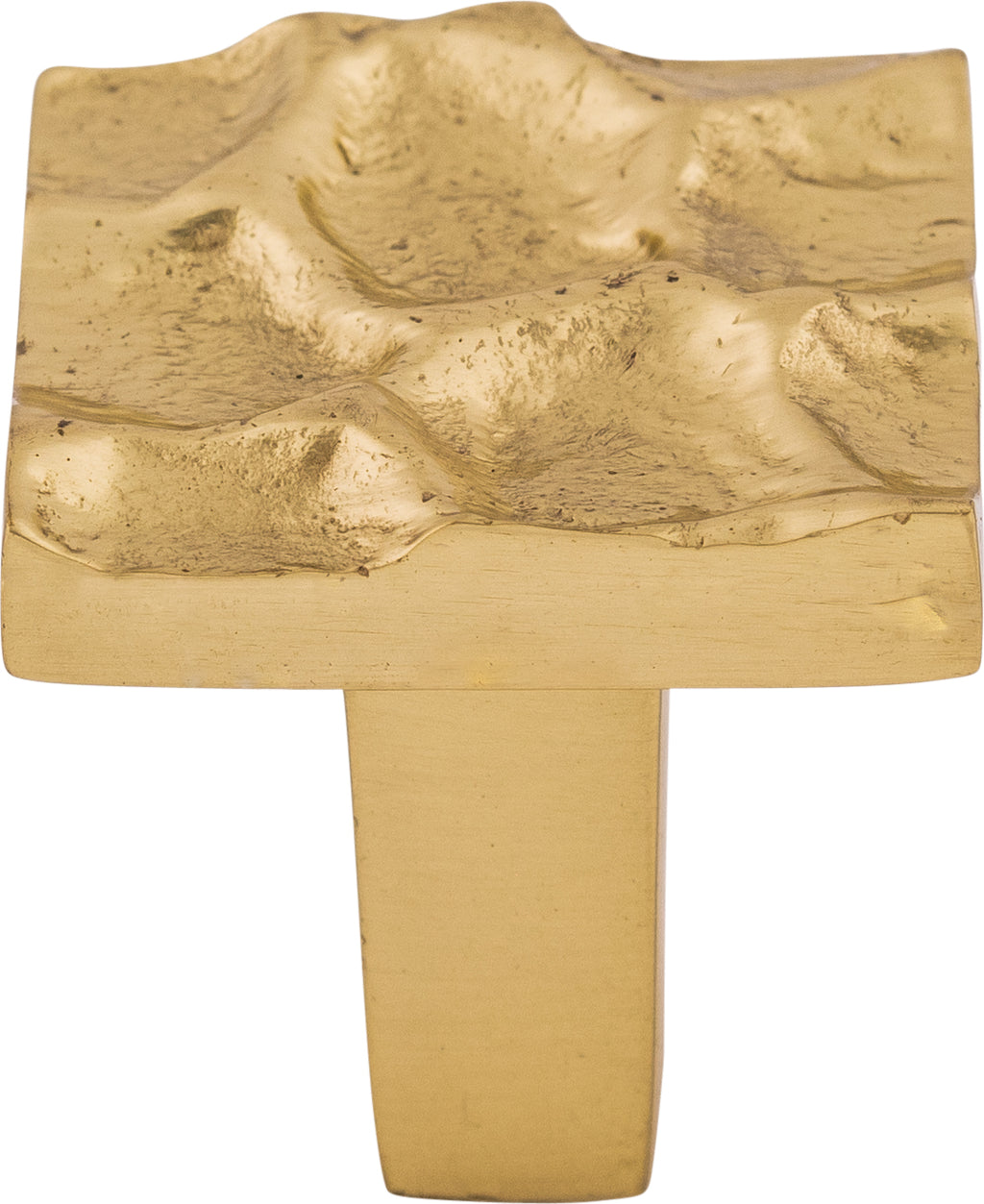 Top Knobs Cobblestone Series 1-1/8"L Square Knob, Brass