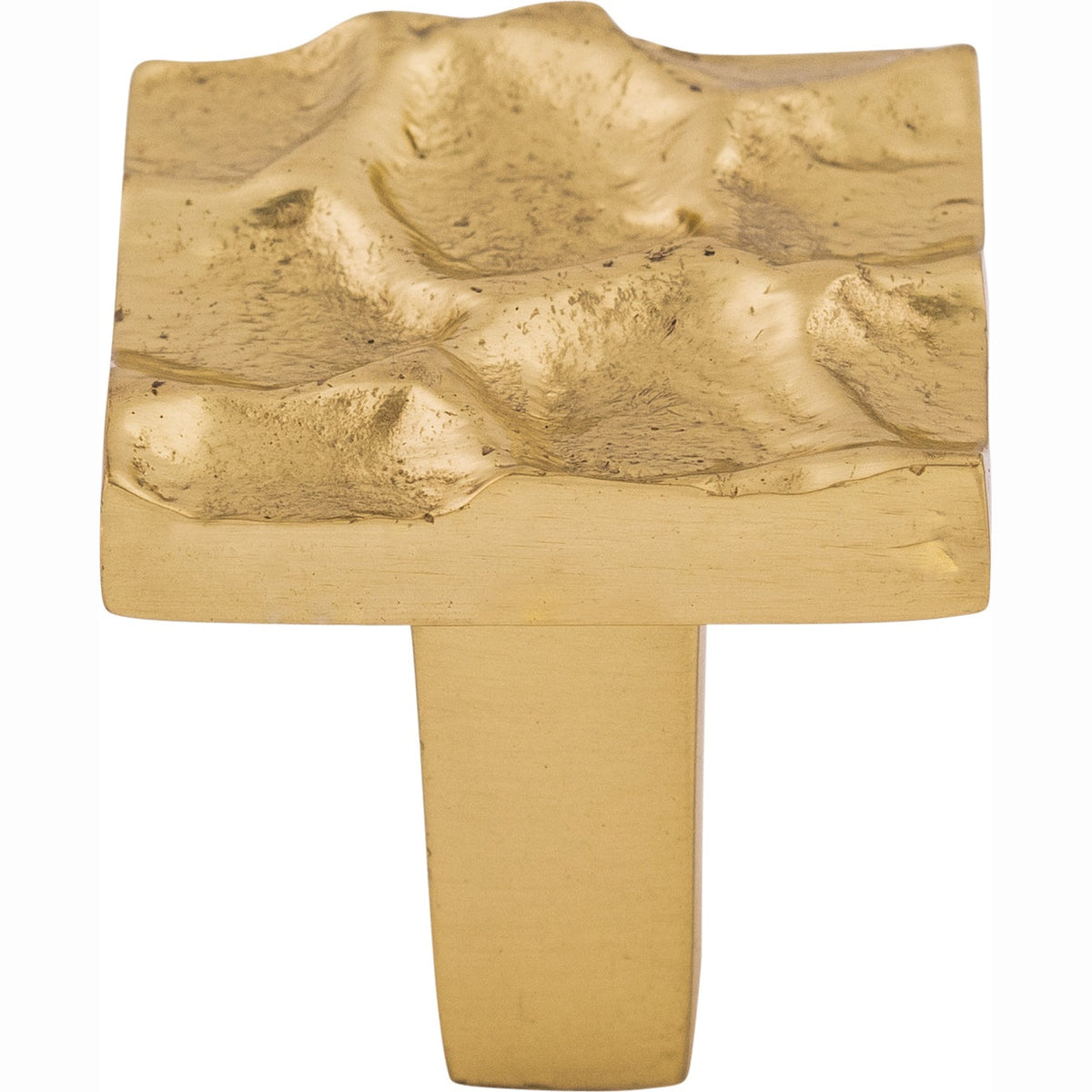 Top Knobs Cobblestone Series 1-1/8"L Square Knob, Brass