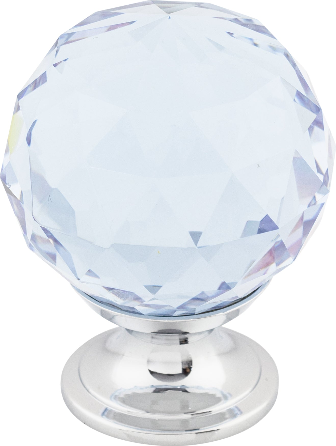 Top Knobs Light Blue Crystal Series 1-3/8"L Knob, 