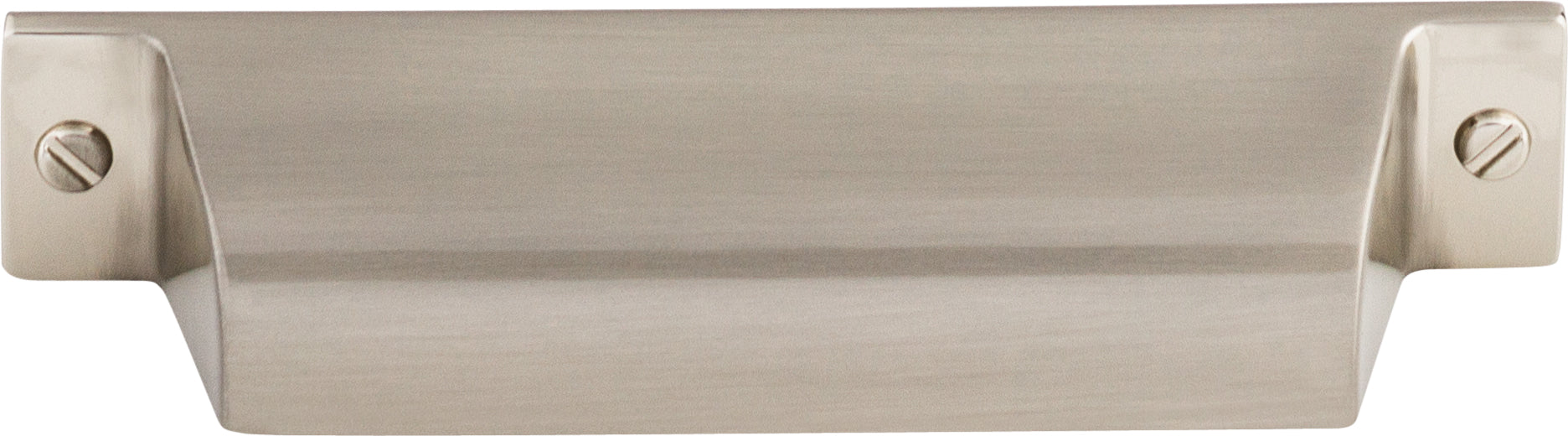 Top Knobs Channing Series 3-3/4"(95mm) CC Cup Pull, Brushed Satin Nickel