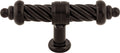 Top Knobs T-Shaped Series 3-5/8"L Twist Knob, Patina Black