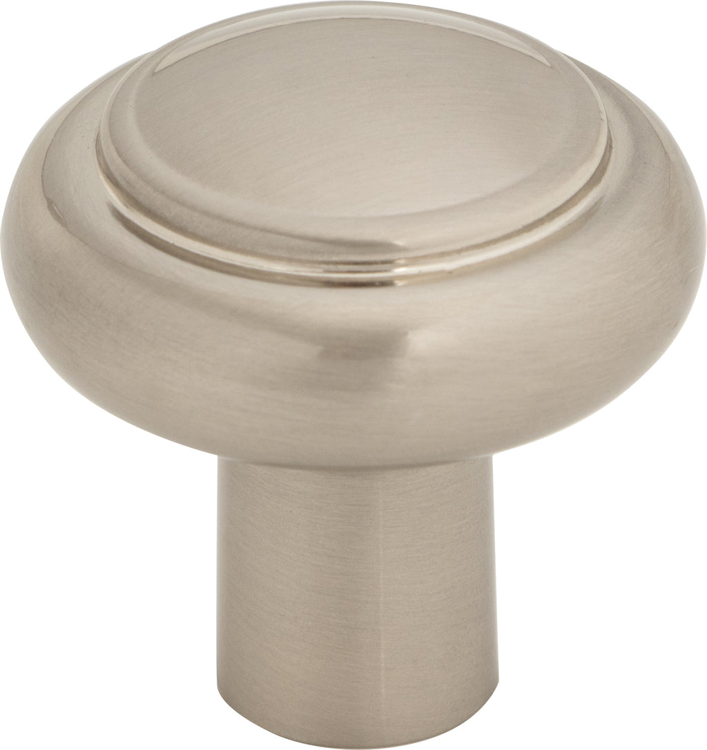 Top Knobs Clarence Series 1-1/4"L Knob, Brushed Satin Nickel