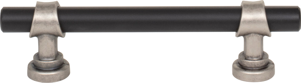 Top Knobs Bit Series 3-3/4"(95mm) CC Pull, Flat Black and Pewter Antique