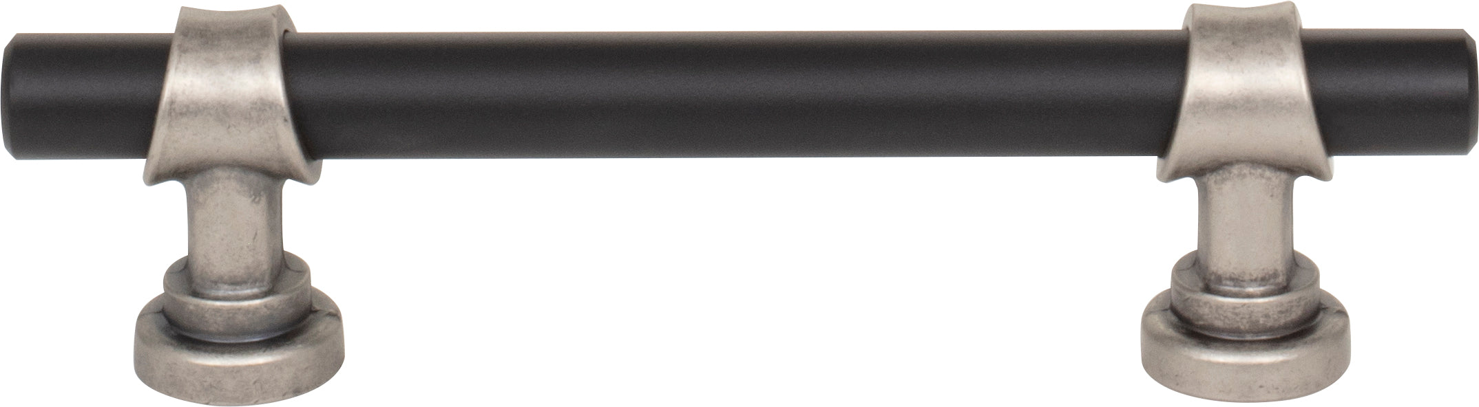 Top Knobs Bit Series 3-3/4"(95mm) CC Pull, Flat Black and Pewter Antique