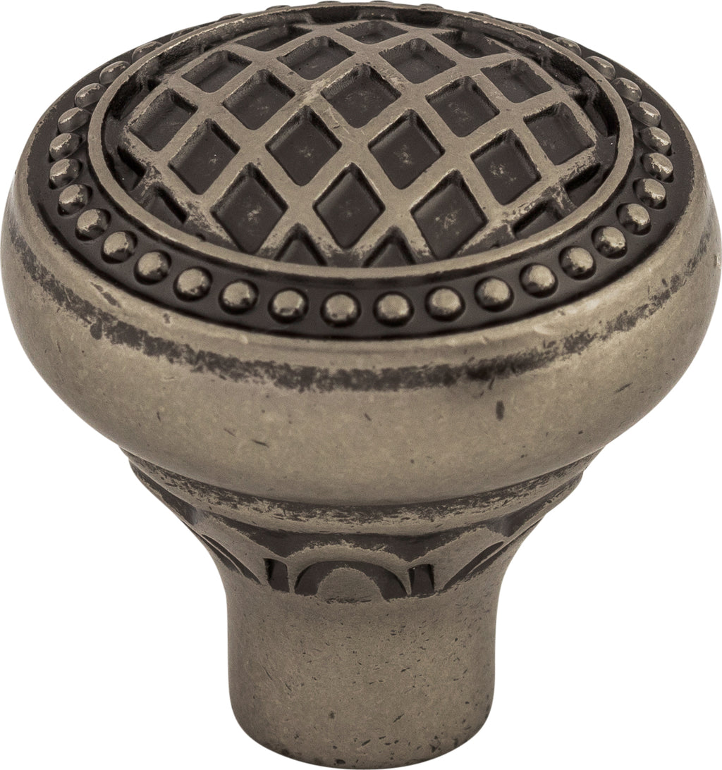 Top Knobs Trevi Series 1-5/16"L Round Knob, Pewter Antique