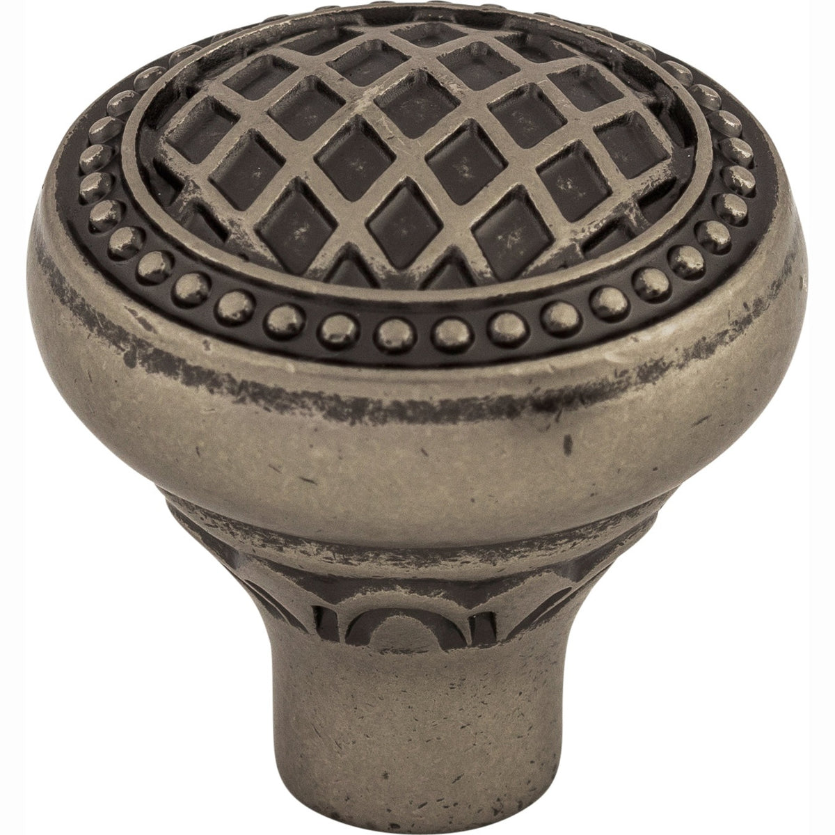 Top Knobs Trevi Series 1-5/16"L Round Knob, Pewter Antique