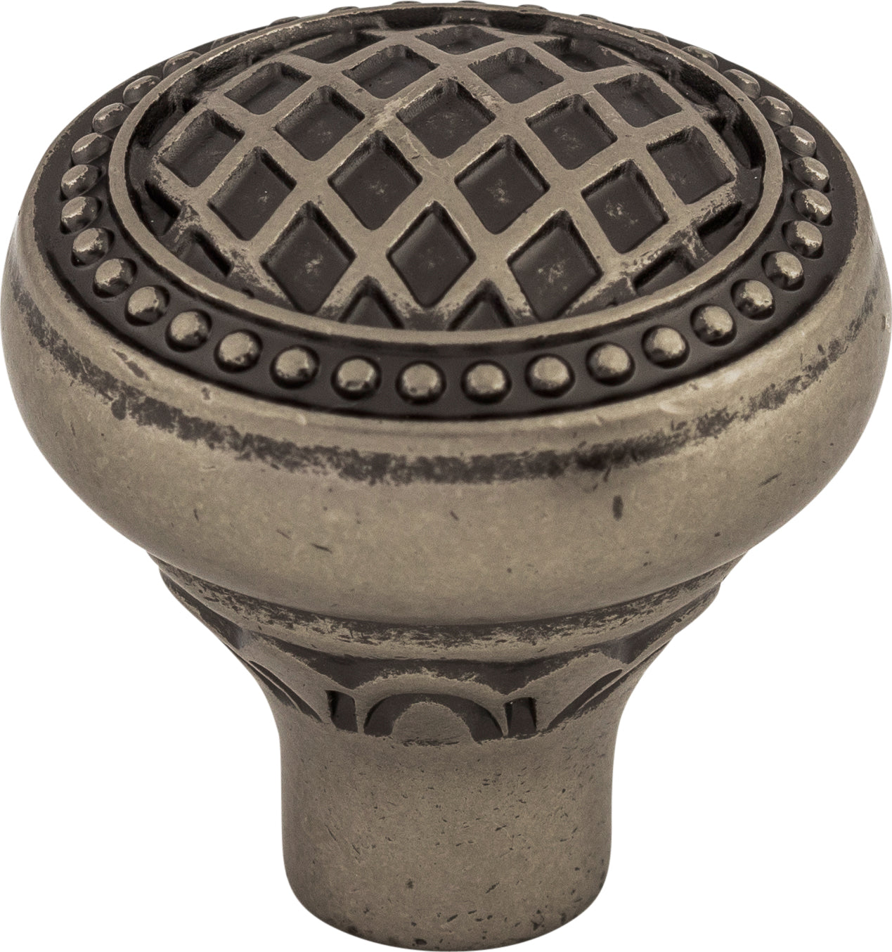 Top Knobs Trevi Series 1-5/16"L Round Knob, Pewter Antique