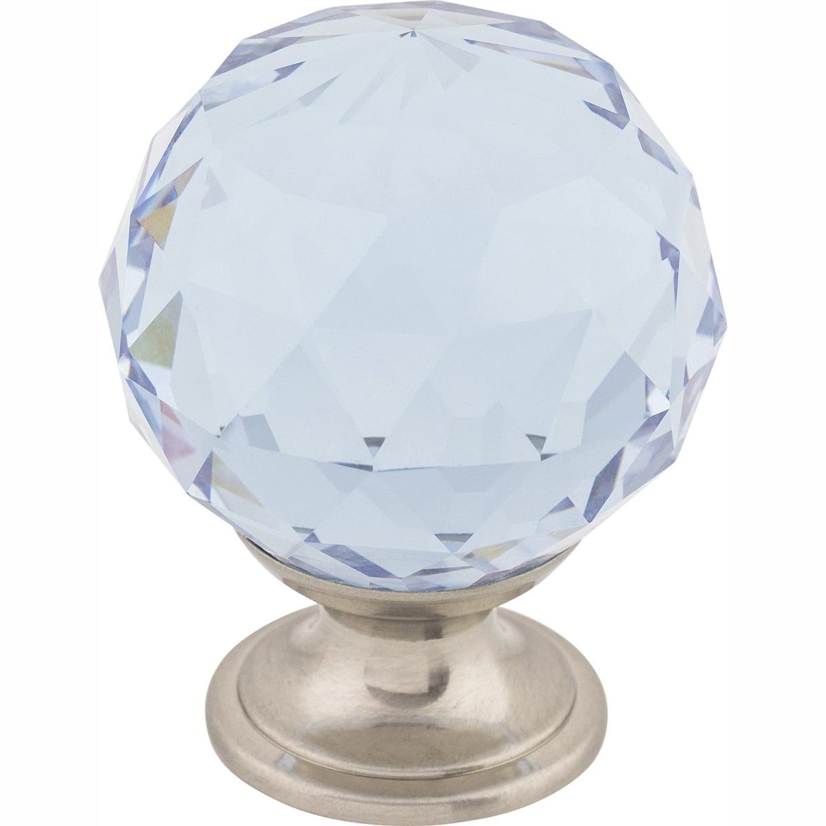 Top Knobs Light Blue Crystal Series 1-3/8"L Knob, 