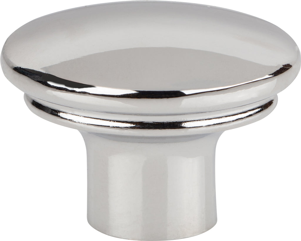 Top Knobs Julian Series 1-3/8"L Oval Knob, Polished Chrome