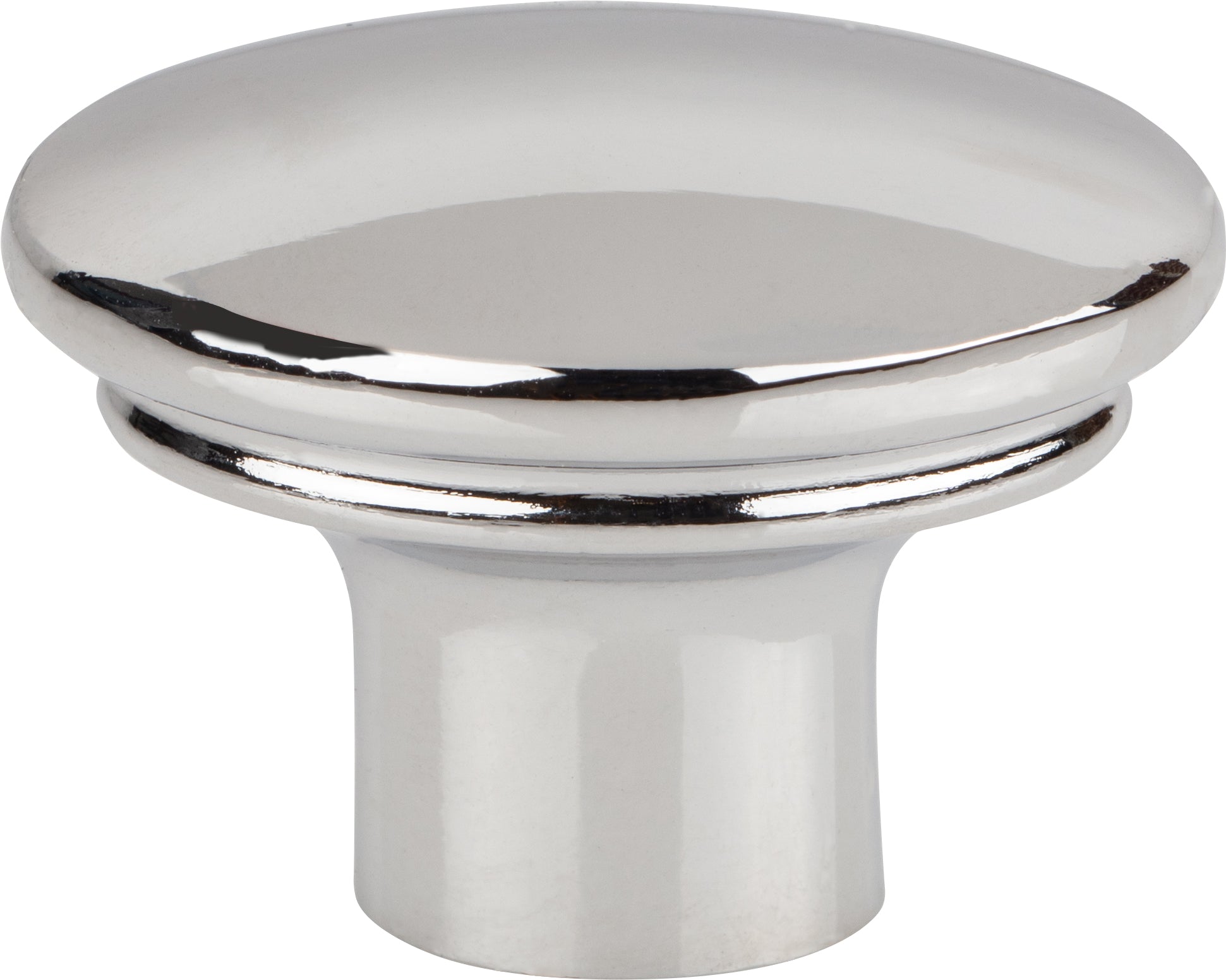 Top Knobs Julian Series 1-3/8"L Oval Knob, Polished Chrome