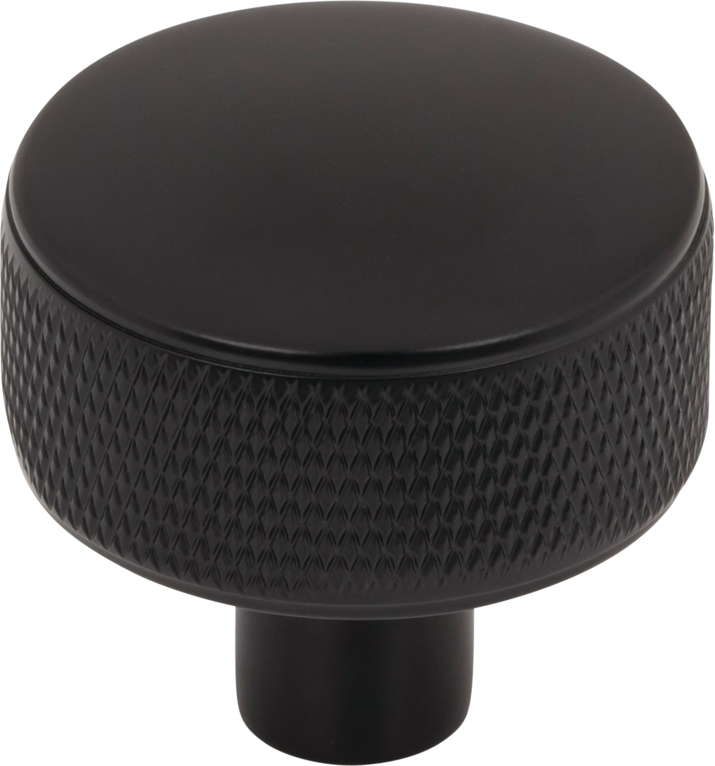 Top Knobs Burnham Series 1-1/4"L Round Knob, Flat Black