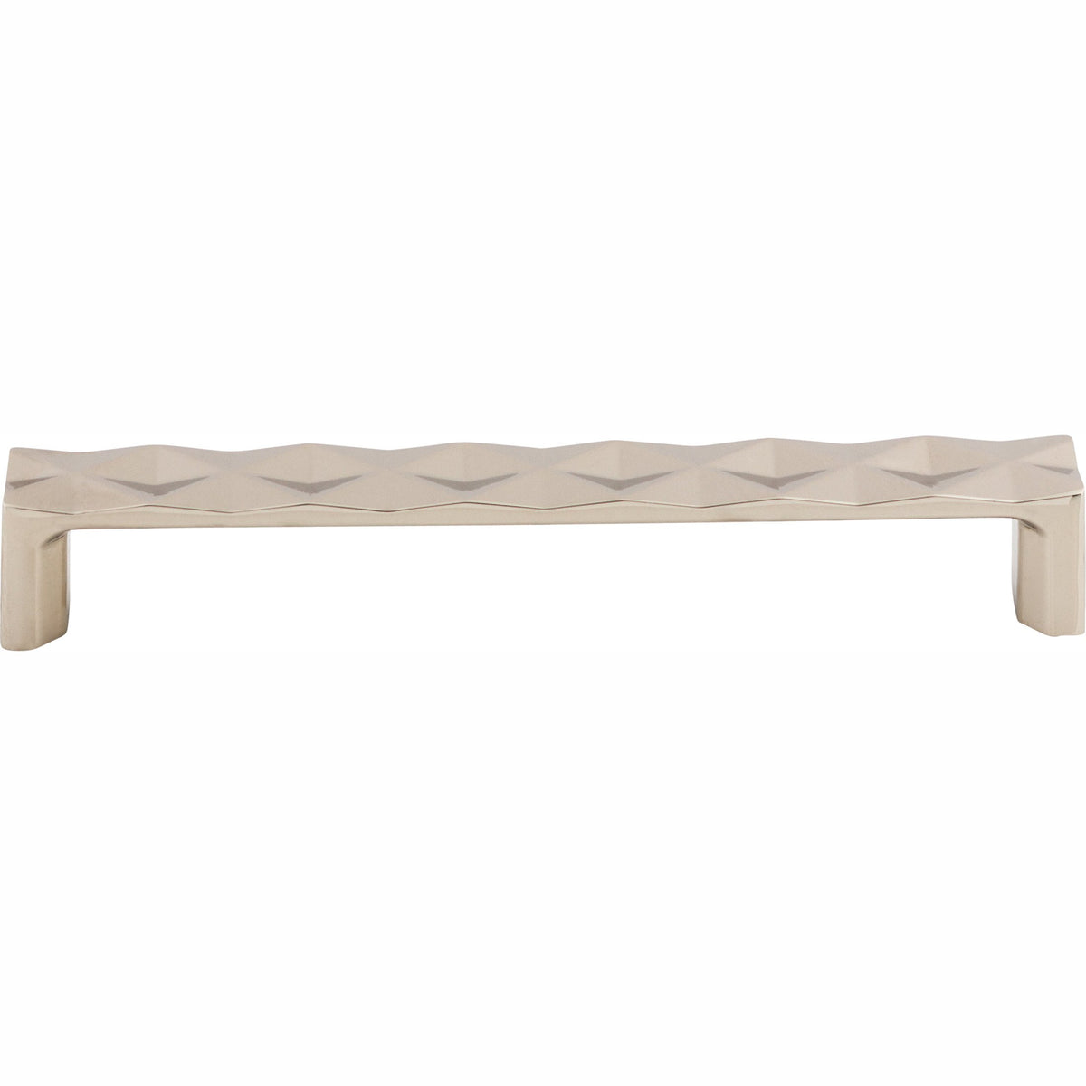 Top Knobs Quilted Series 6-5/16"(160mm) CC Pull, Polished Nickel