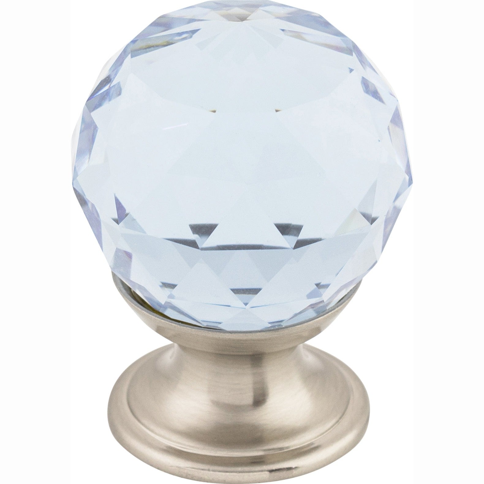 Top Knobs Light Blue Crystal Series 1-1/8"L Knob, 