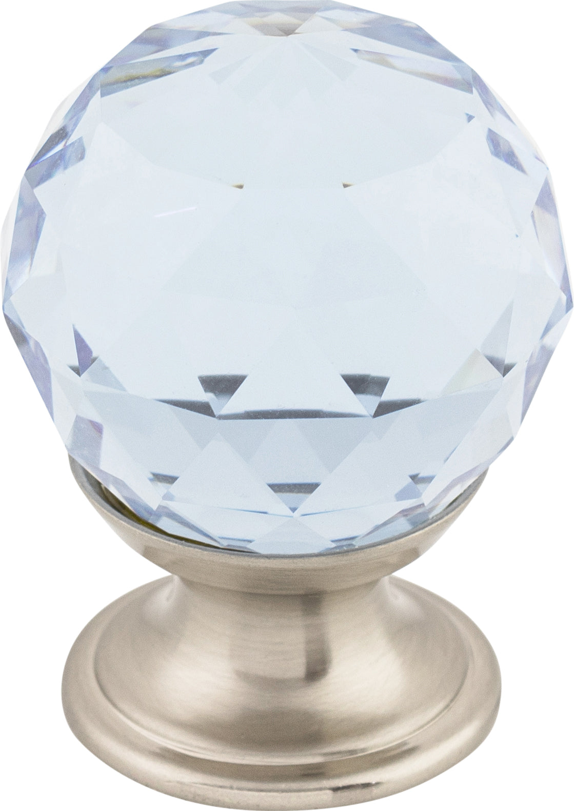 Top Knobs Light Blue Crystal Series 1-1/8"L Knob, 