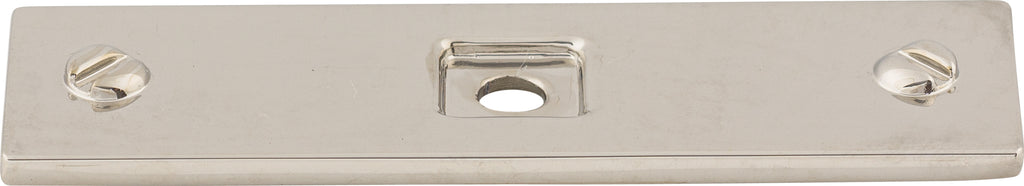 Top Knobs Channing Series 3"L Backplate, Polished Nickel