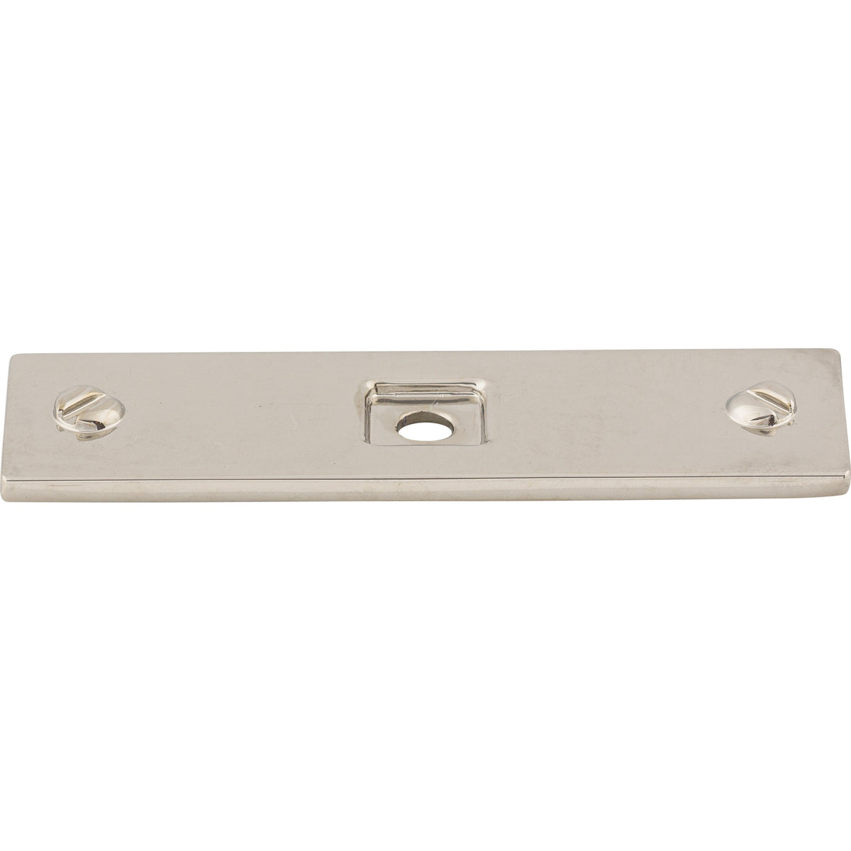 Top Knobs Channing Series 3"L Backplate, Polished Nickel