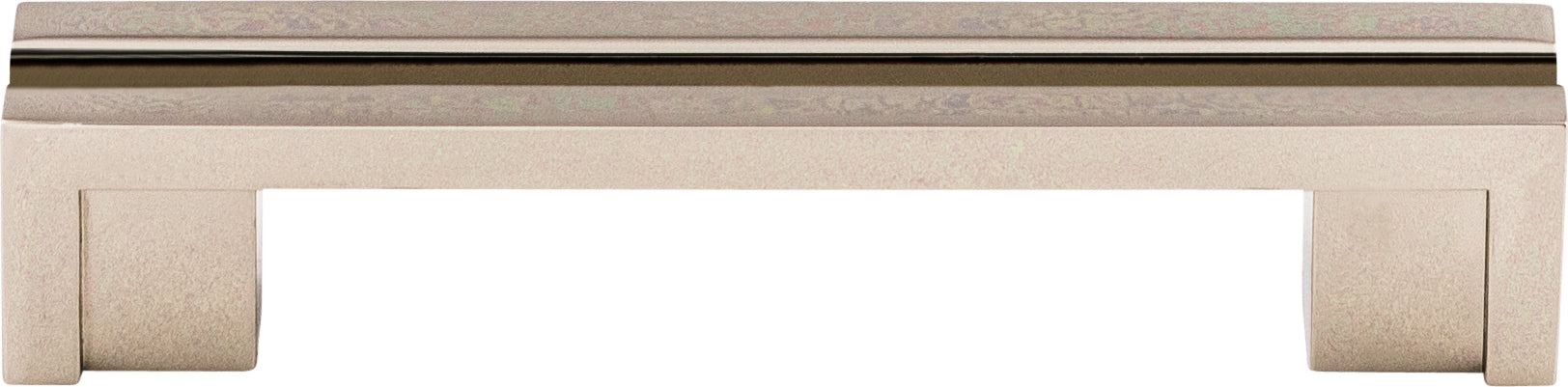 Top Knobs Flat Rail Series 3-1/2"(89mm) CC Pull, Polished Nickel