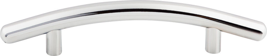 Top Knobs Curved Series 3-3/4"(95mm) CC Bar Pull, Polished Chrome
