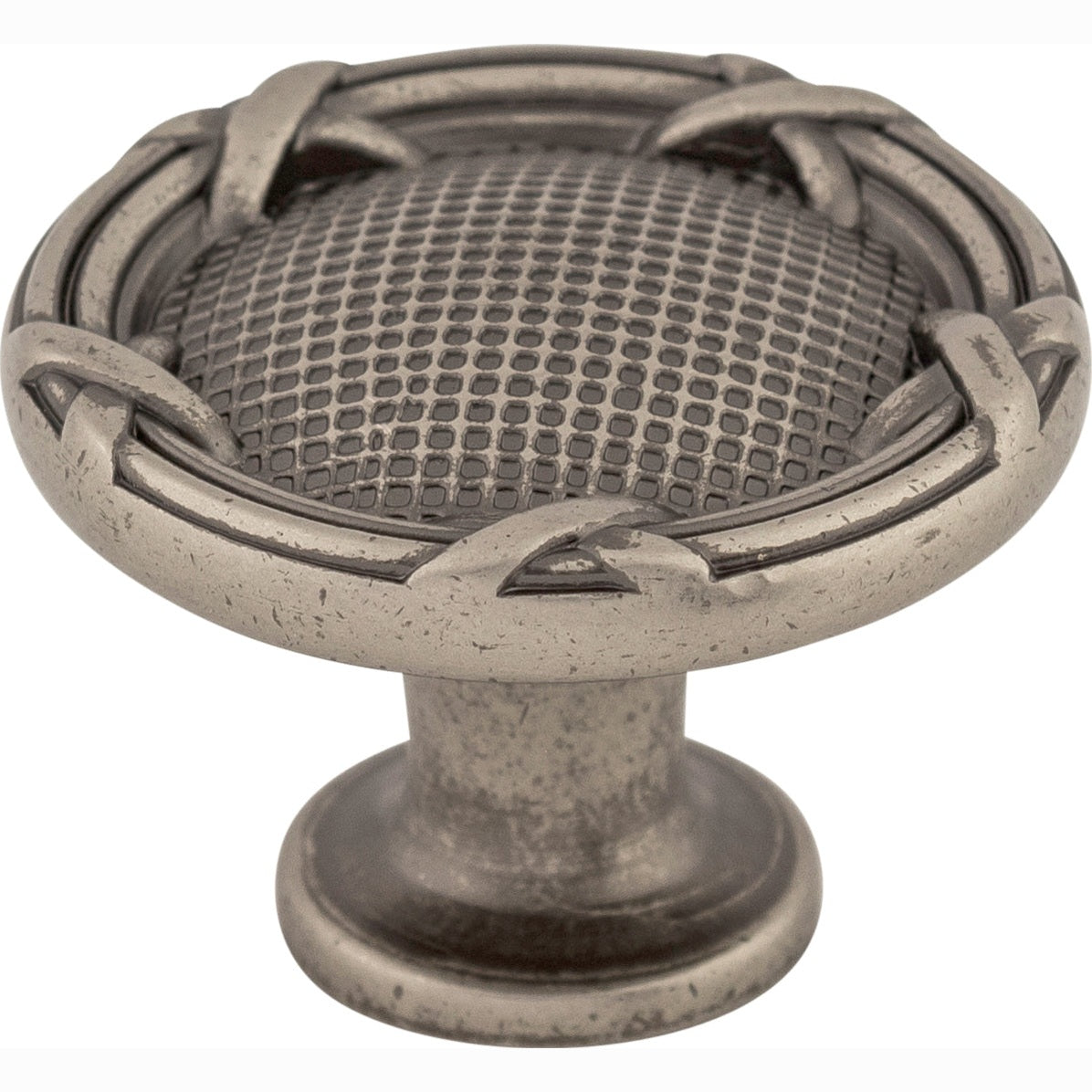 Top Knobs Ribbon & Reed Series 1-1/4"L Knob, Pewter Antique
