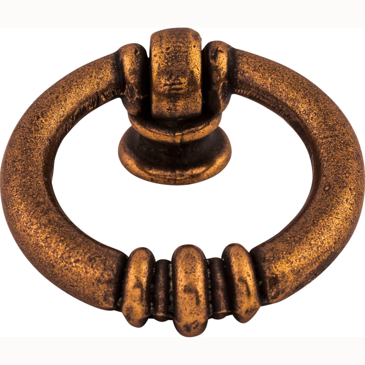 Top Knobs Newton Series 1-5/8"L Ring Pull, Old English Copper