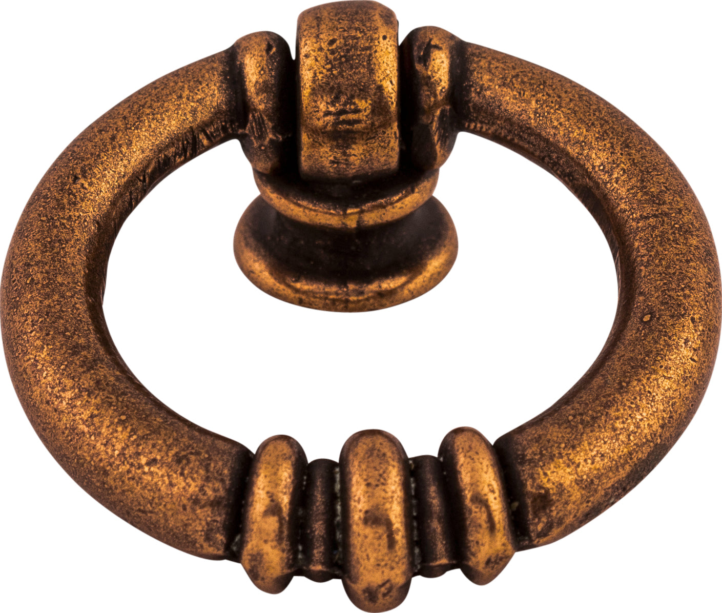 Top Knobs Newton Series 1-5/8"L Ring Pull, Old English Copper