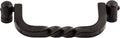 Top Knobs Twist Series 3-3/4"(95mm) CC Drop Pull, Patina Black