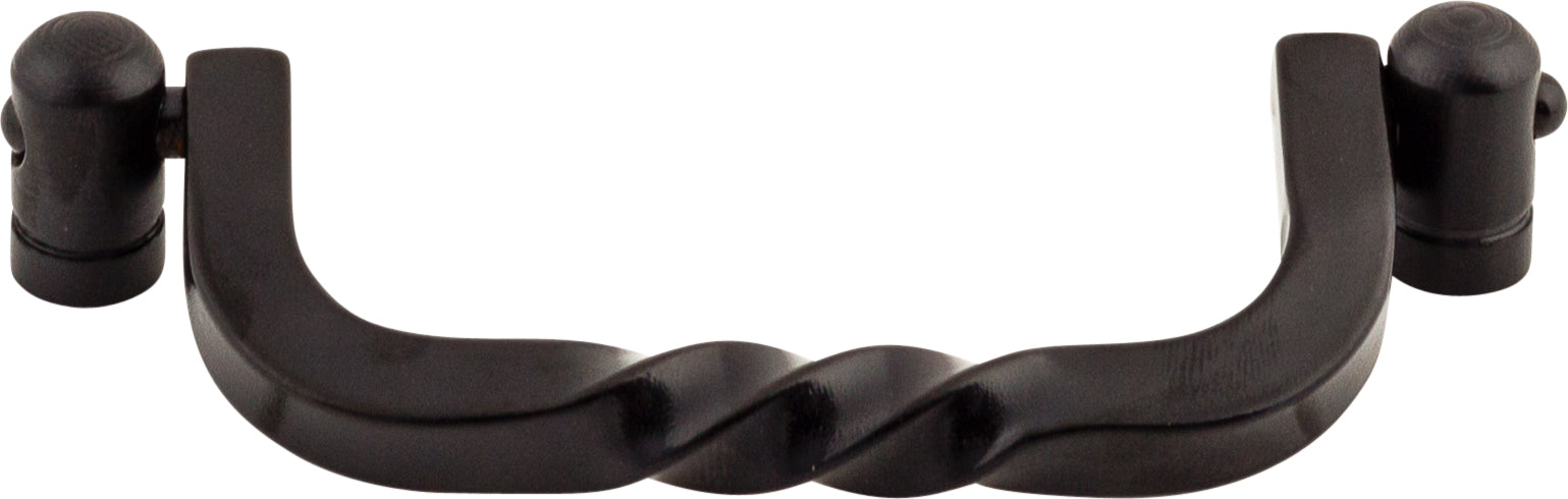 Top Knobs Twist Series 3-3/4"(95mm) CC Drop Pull, Patina Black