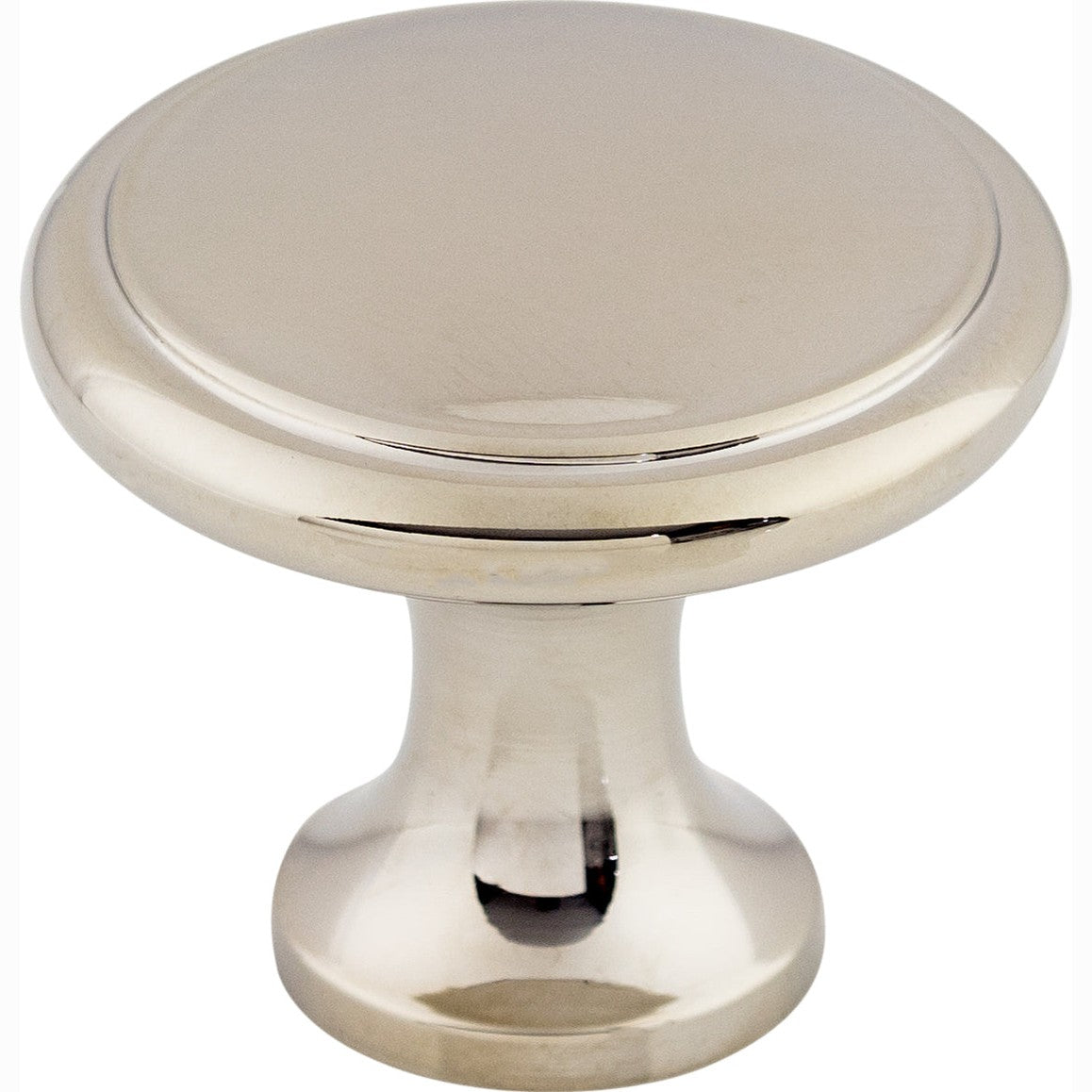 Top Knobs Ringed Series 1-1/8"L Knob, Polished Nickel