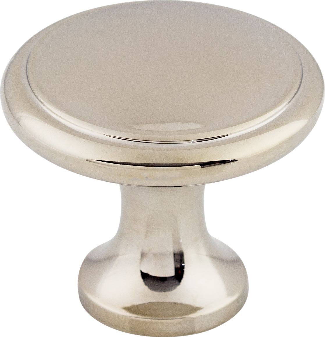 Top Knobs Ringed Series 1-1/8"L Knob, Polished Nickel