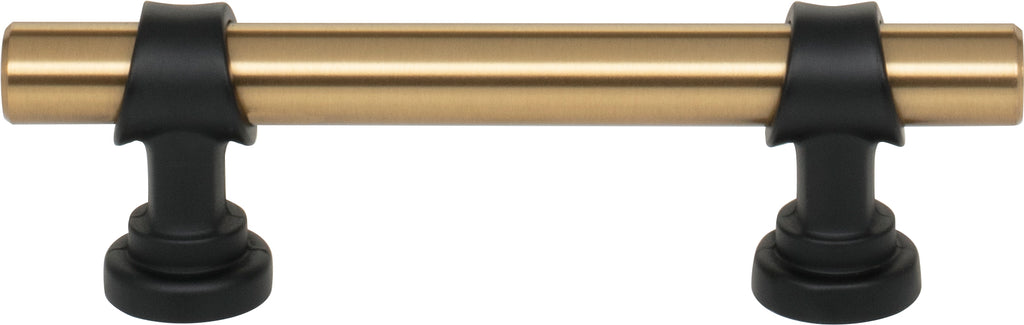 Top Knobs Bit Series 3"(76mm) CC Pull, Honey Bronze and Flat Black