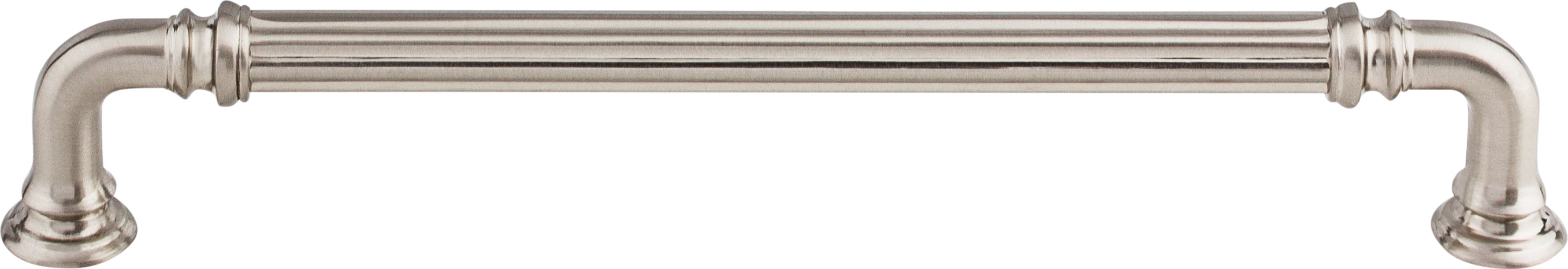 Top Knobs Reeded Series 7"(178mm) CC Pull, Brushed Satin Nickel