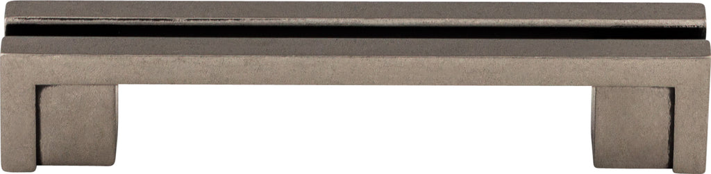 Top Knobs Flat Rail Series 3-1/2"(89mm) CC Pull, Pewter Antique