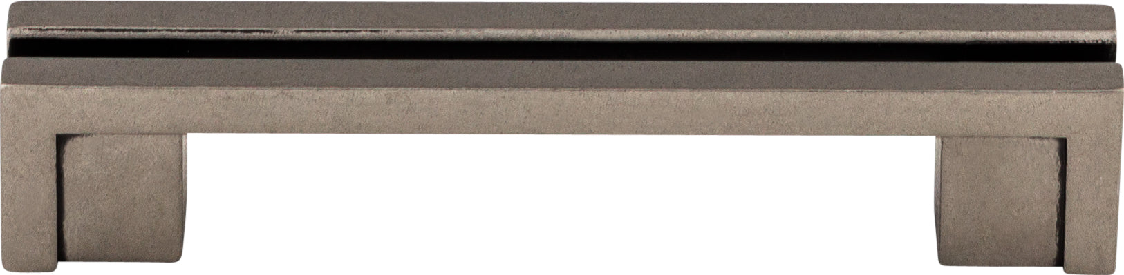 Top Knobs Flat Rail Series 3-1/2"(89mm) CC Pull, Pewter Antique