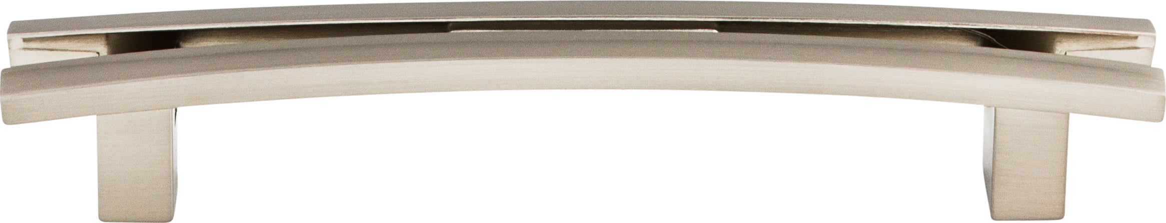Top Knobs Flared Series 5"(127mm) CC Pull, Brushed Satin Nickel