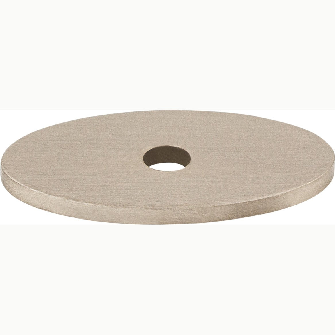Top Knobs Oval Series 1-1/4"L Backplate, Brushed Satin Nickel