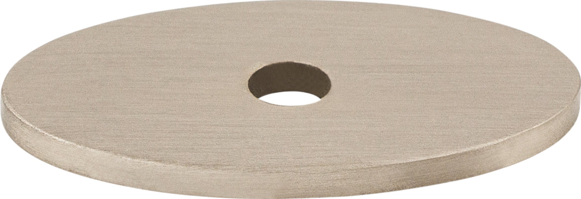 Top Knobs Oval Series 1-1/4"L Backplate, Brushed Satin Nickel