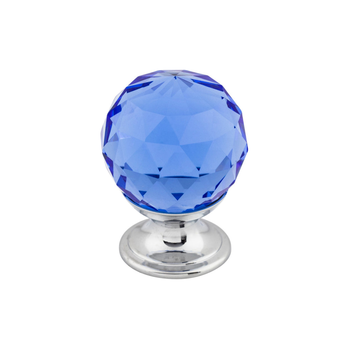 Blue Crystal 1 1/8" Diameter Round Knob
