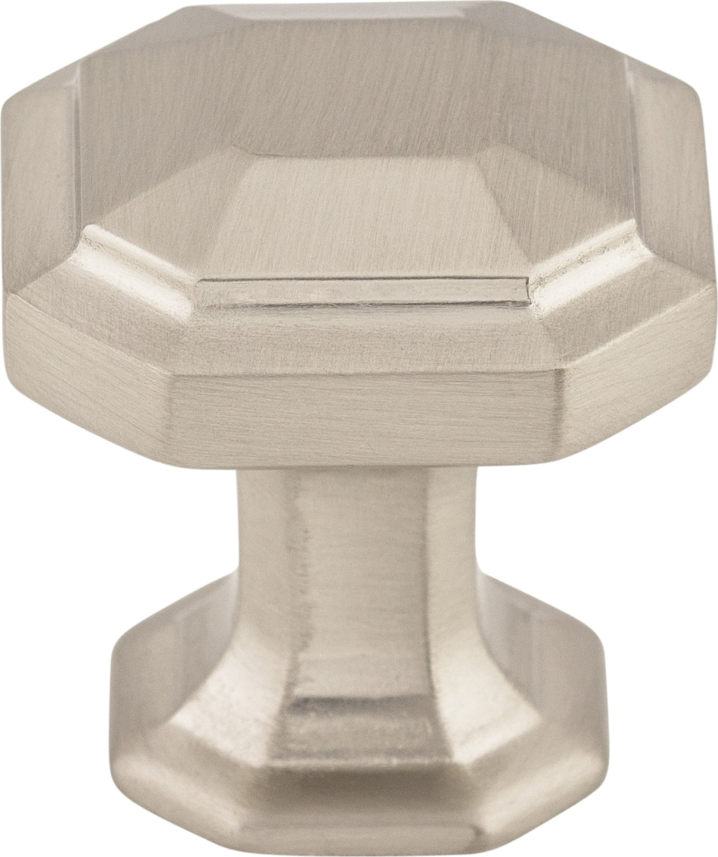 Top Knobs Emerald Series 1-1/8"L Knob, Brushed Satin Nickel