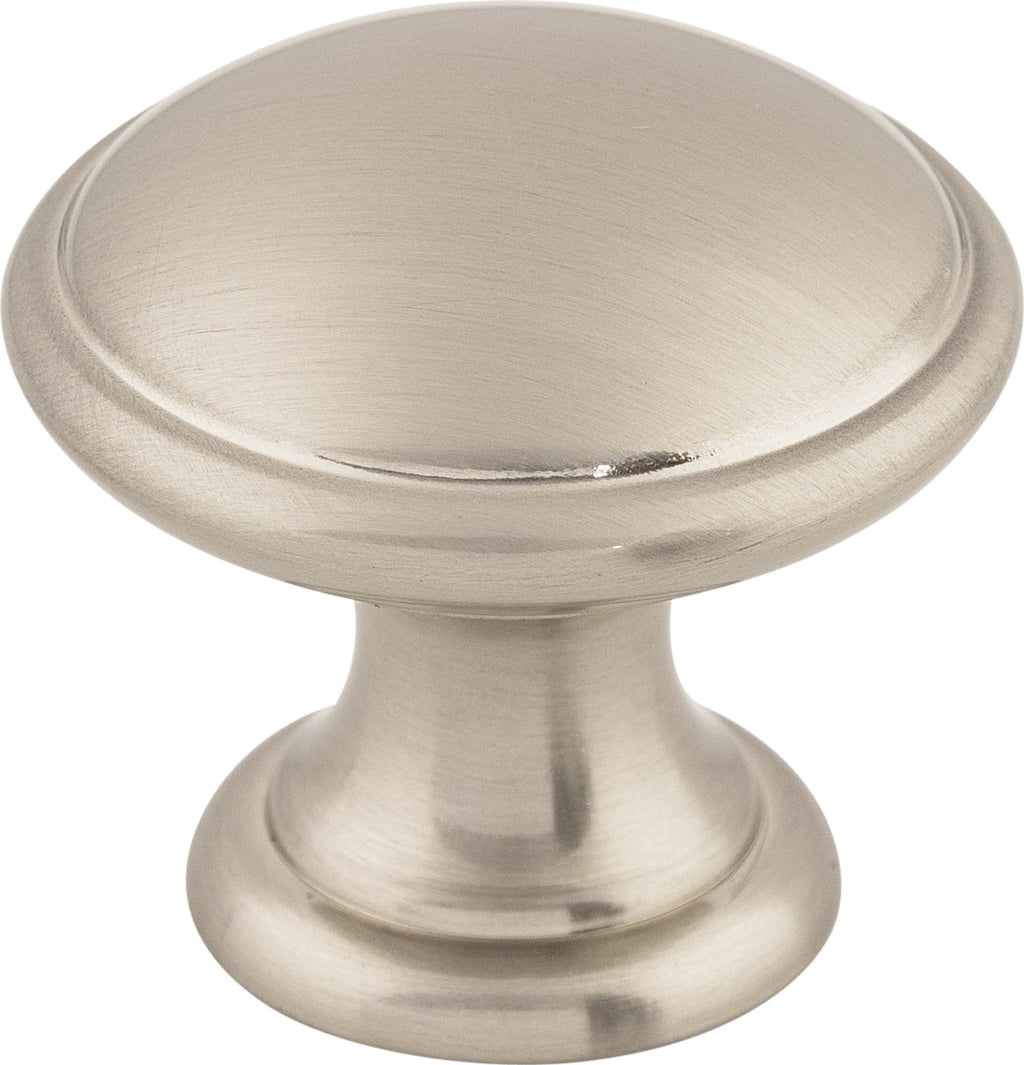 Top Knobs Rounded Series 1-1/4"L Knob, Brushed Satin Nickel