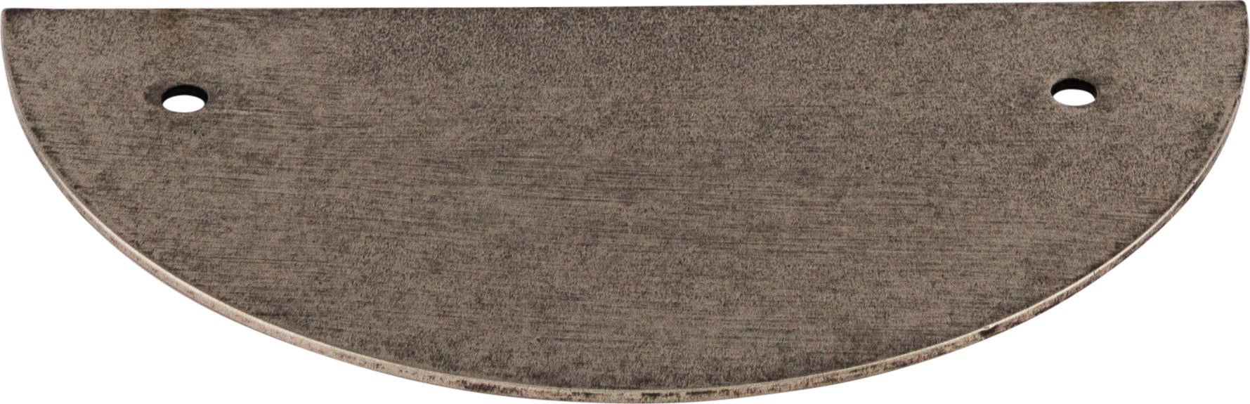 Top Knobs Half Circle Series 3-1/2"(89mm) CC Backplate, Pewter Antique