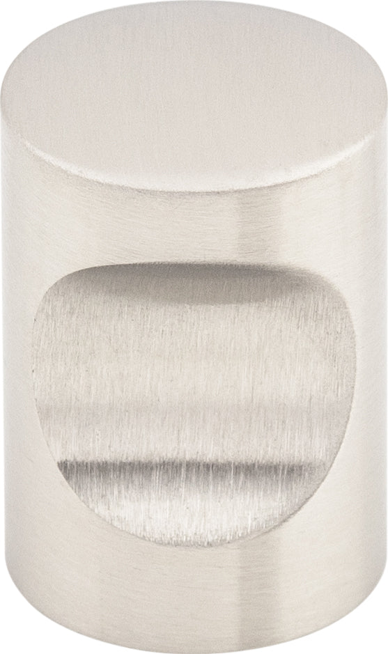 Top Knobs Indent Series 5/8"L Knob, Brushed Stainless Steel
